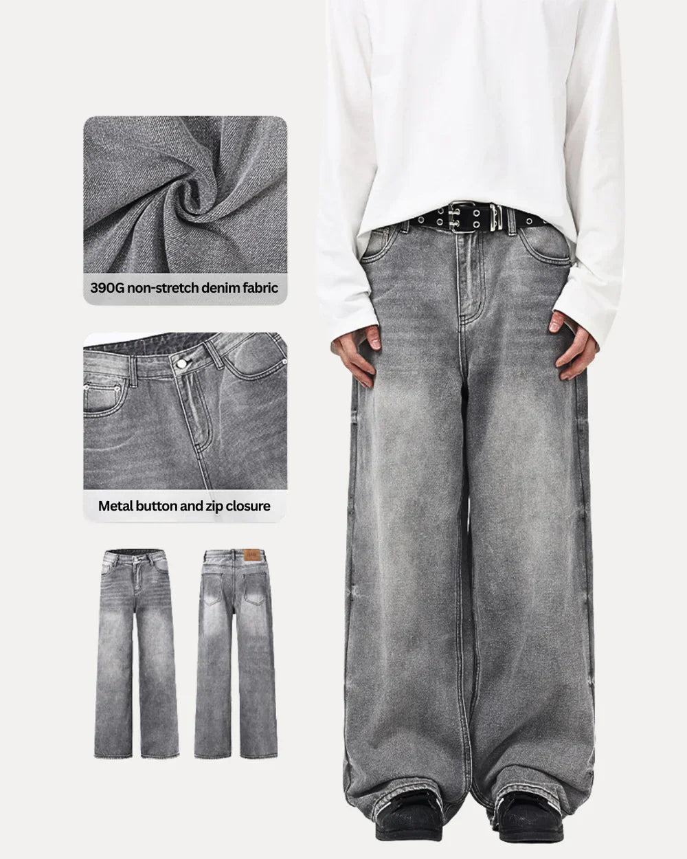 GRAYFLOW WIDE LEG JEANS