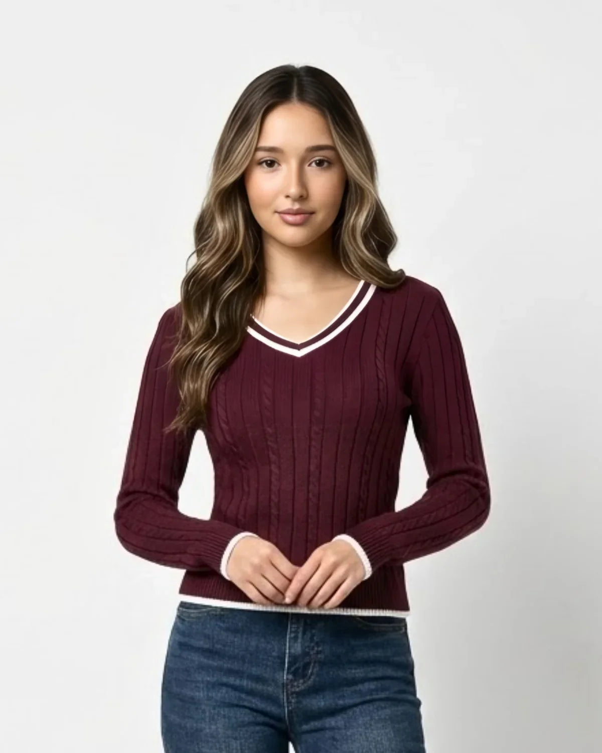 CABLE KNIT SWEATER