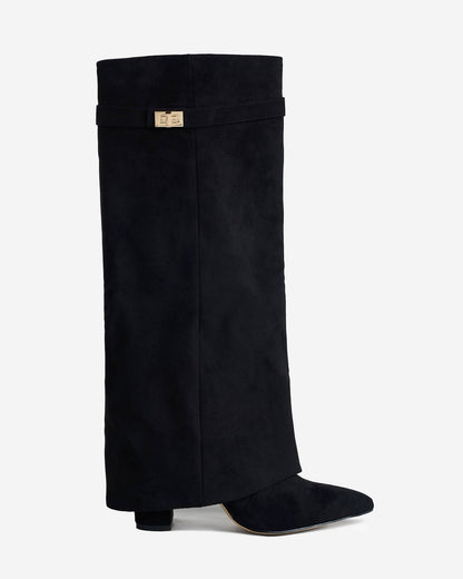 Kniehohe Boots aus Wildleder