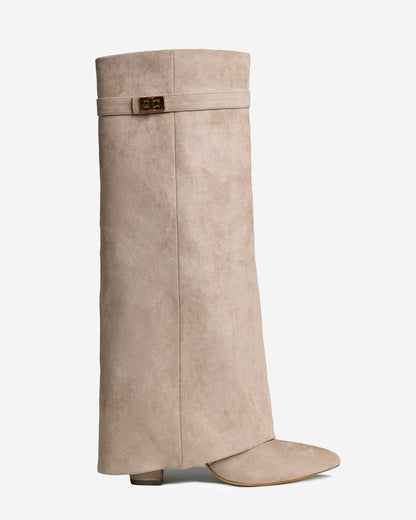 Kniehohe Boots aus Wildleder