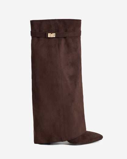Kniehohe Boots aus Wildleder