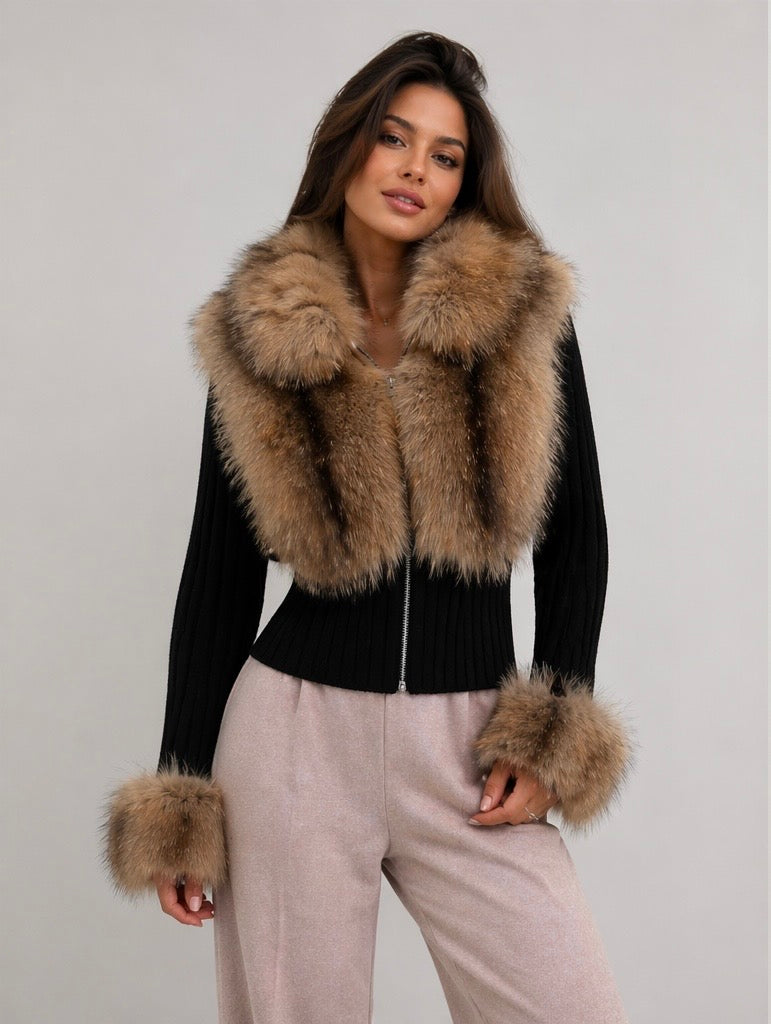 ELEGANT FUR CARDIGAN