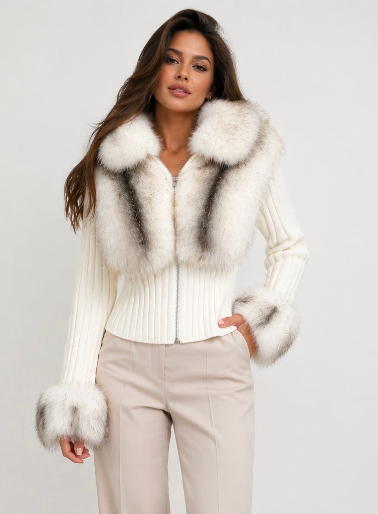 ELEGANT FUR CARDIGAN