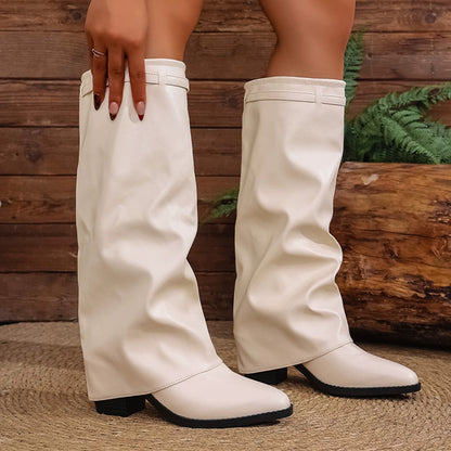 SHINY SLOUCHY BOOTS