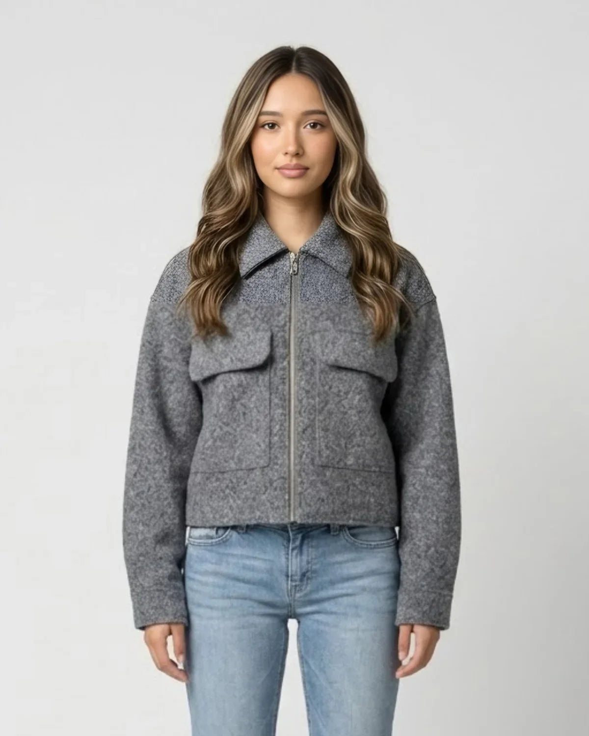 CROPPED WOOL JACKET