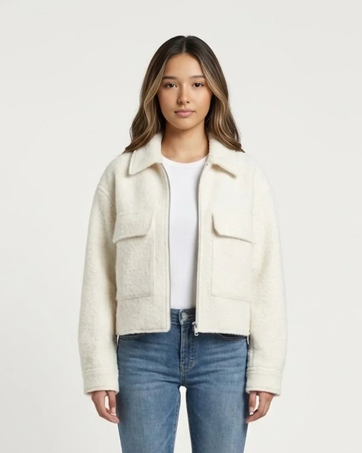 CROPPED WOOL JACKET