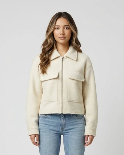 CROPPED WOOL JACKET