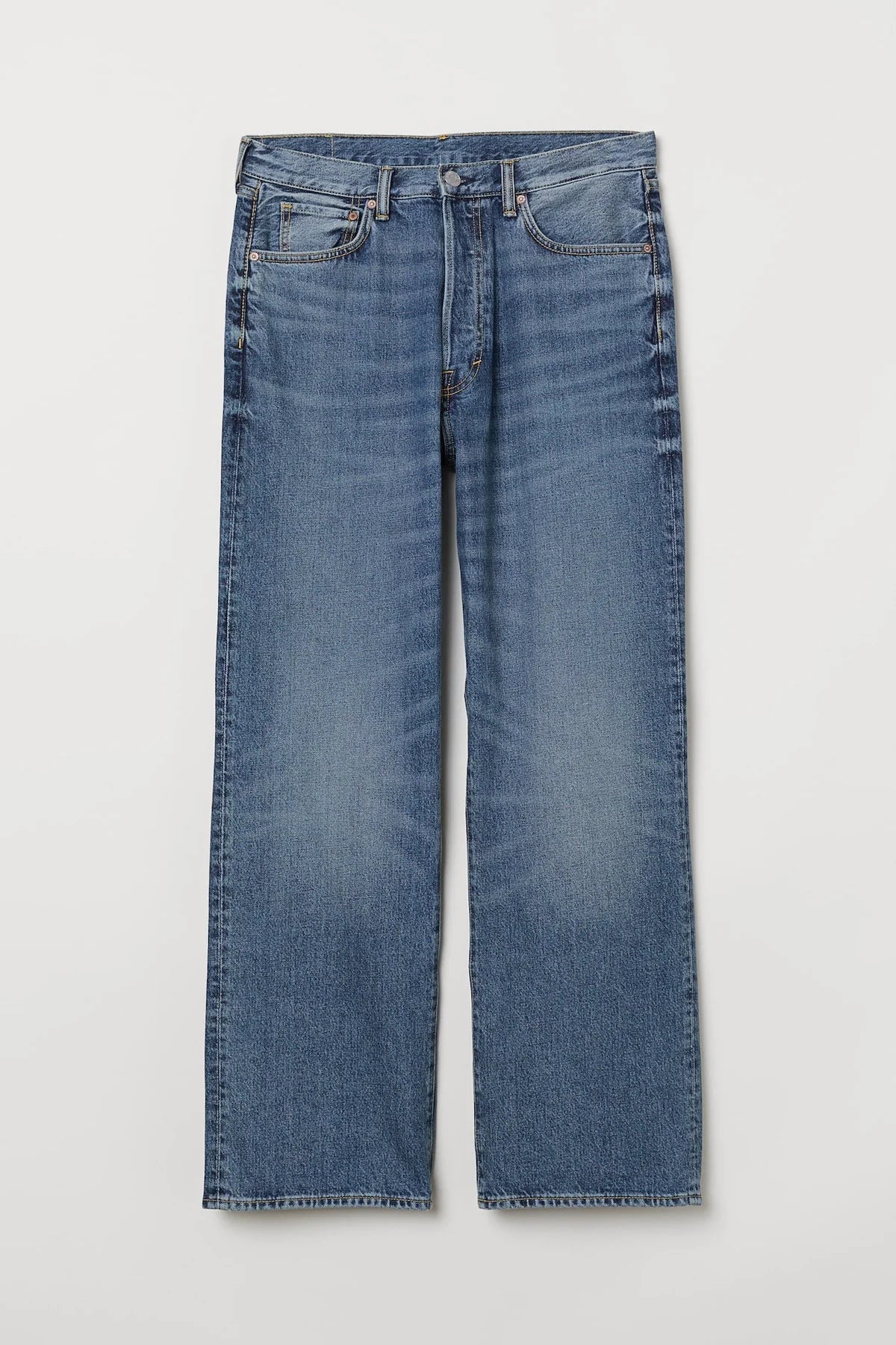 RELAXED FIT JEANS-BLUE