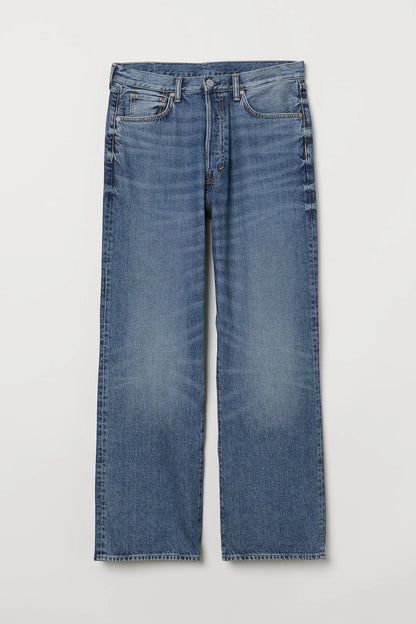 RELAXED FIT JEANS-BLUE