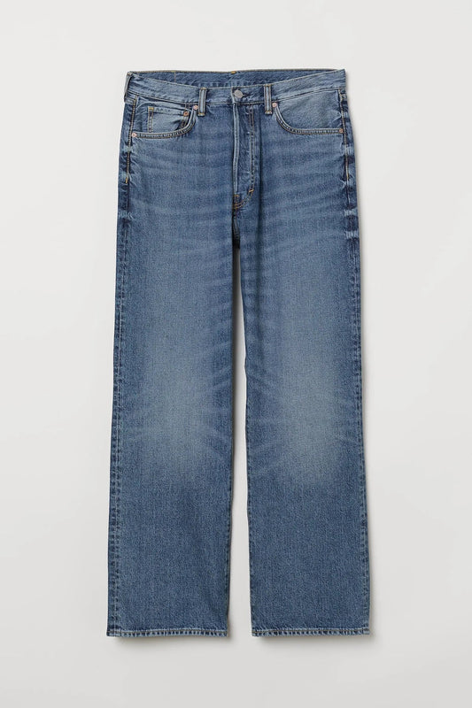 RELAXED FIT JEANS-BLUE