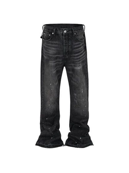 SPLASHED FLARED JEANS