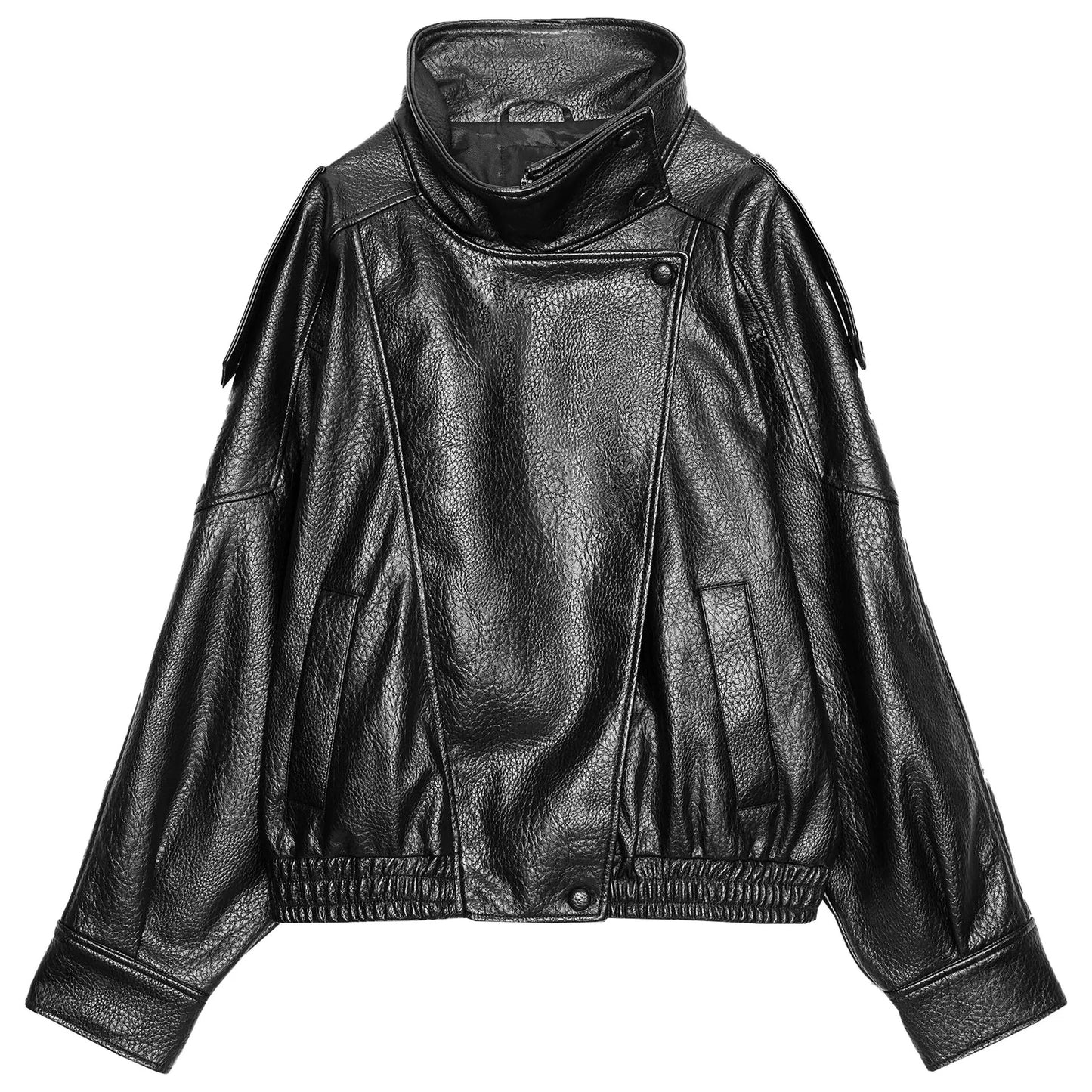 SHINY LETHER JACKET