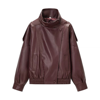 SHINY LETHER JACKET