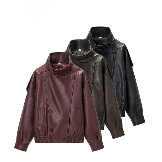 SHINY LEATHER JACKET