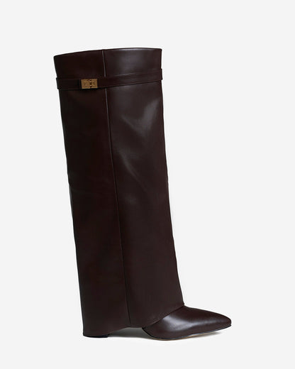 KNIEHOHE LEDER BOOTS