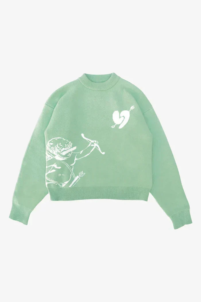 HEART KNITTED SWEATER