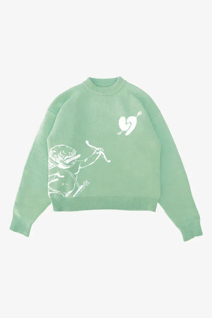 HEART KNITTED SWEATER