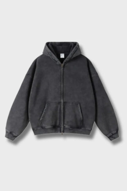STONE WASHED ZIPPER