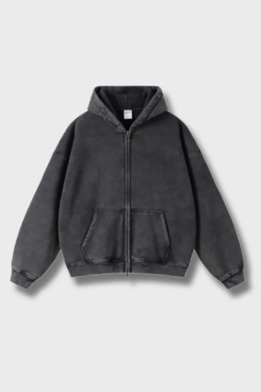 STONE WASHED ZIPPER
