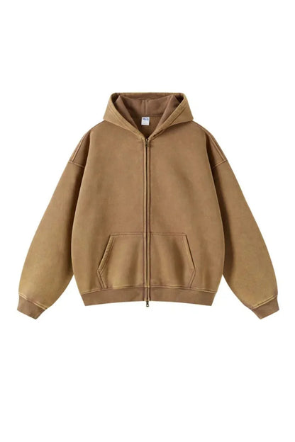 STONE WASHED ZIPPER