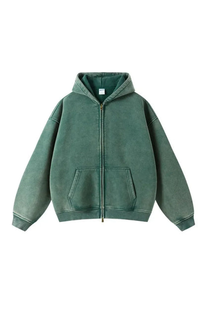 STONE WASHED ZIPPER