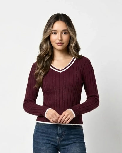 CABLE KNIT SWEATER